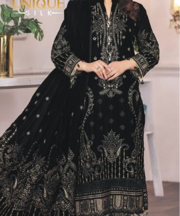 Marine Embroedered Pure Velvet Jan e Tamanna