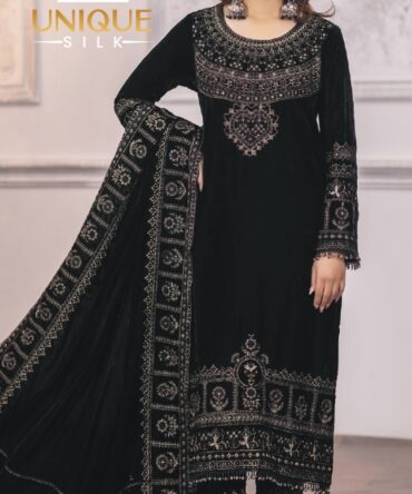 Marine Embroidered Pure Velvet Yado ki dulhan