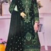 Marine Embroedered Pure Velvet Jan e Tamanna - Dark Green