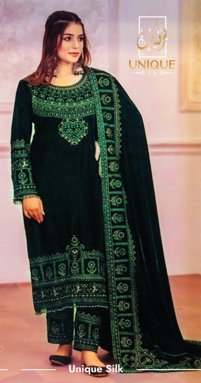 Marine Embroidered Pure Velvet Yado ki dulhan - Image 2