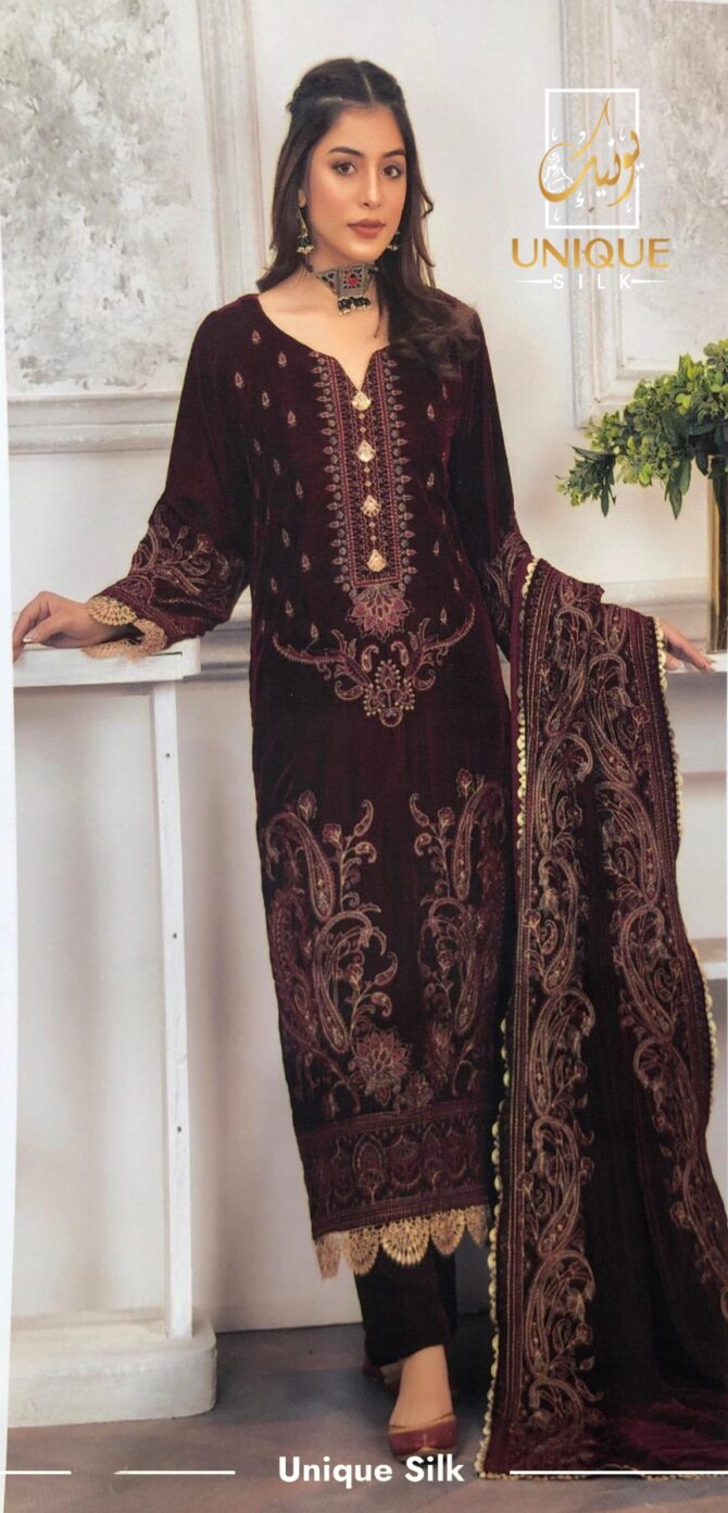 Marine Embroidered Pure Velvet Collection Tarang