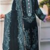 Marine Embroidered Pure Velvet Collection Tarang - Zink